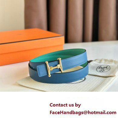 Hermes Mors H belt buckle  &  Reversible leather strap 24 mm 04 2023